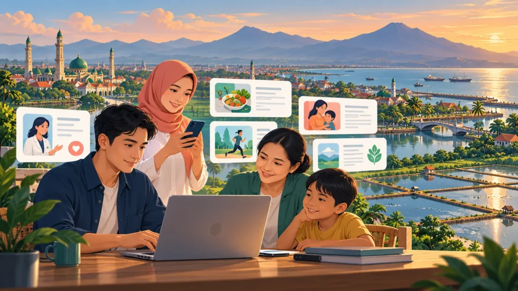 Ilustrasi membaca artikel informasi JKN dan PRB di Pasuruan